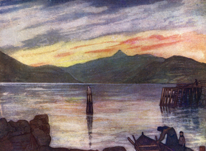 Norway: Sundalsfjord (colour litho)