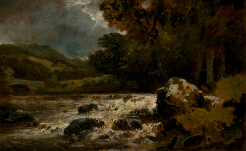 Banks of the Greta, Keswick, Cumberland, 1815-1821 (oil on panel)
