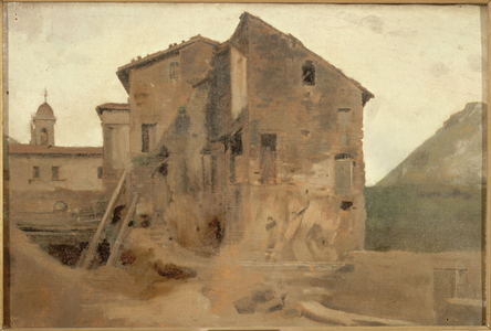 Masure in the Rome countryside, between 1859 and 1864 (oil on canvas)