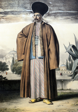 France / Turkey: The French painter Louis Dupre (1789-1837) dressed in Armenian clothes in Istanbul in 1825