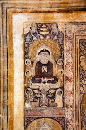 Burma / Myanmar: Buddha fresco at the Khay Min Gha Temple (12th century), Bagan (Pagan) Ancient City