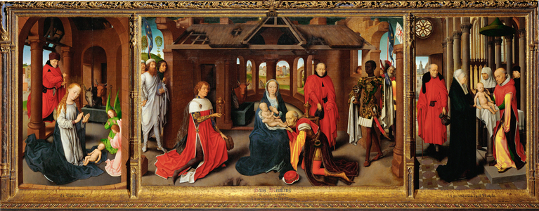 Triptych: Nativity - The Adoration of the Kings - (panting)