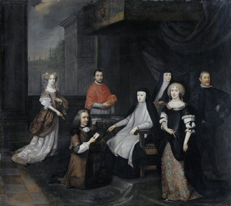 Reception of ambassador van Beverningk by the queen Maria-Anna of Austria, 1671-1675 (oil on canvas)