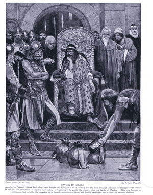 Paying Danegeld, 1920's (litho)
