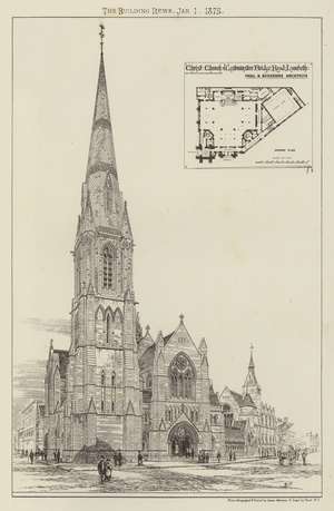 Christ Church, Westminster Bridge Road, Lambeth (engraving)