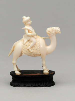 Black knight, chess piece, India, 1820 circa (ivory)