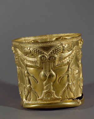 Goblet, electrum, decorated with fabulous animals, this …
