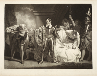 Illustration for the play by Shakespeare, 'Winter's Tale'. Act II, scene III.