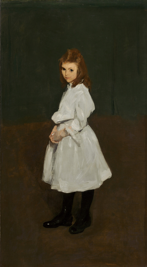 Little Girl in White (Queenie Burnett), 1907 (oil on canvas)