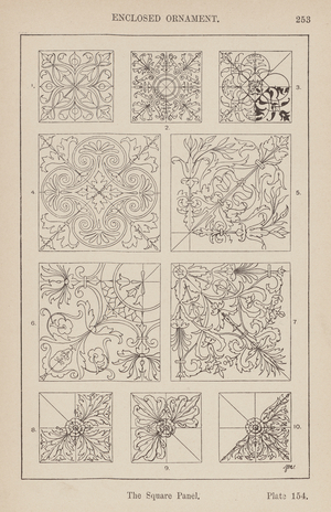 Ornament: Enclosed Ornament, The Square Panel (engraving)