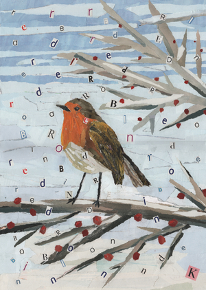 Red, Red Robin, 2014 (magazine collage)