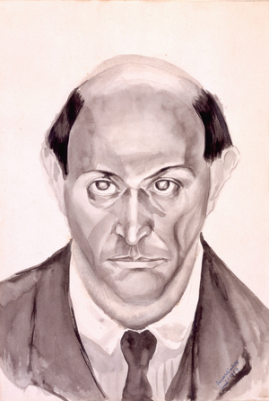 SCHOENBERG, Arnold - self-portrait, 1919 Austrian composer (1874-1951)