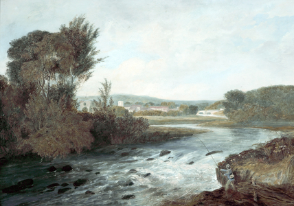 Near Whalley, Lancashire (oil on panel)