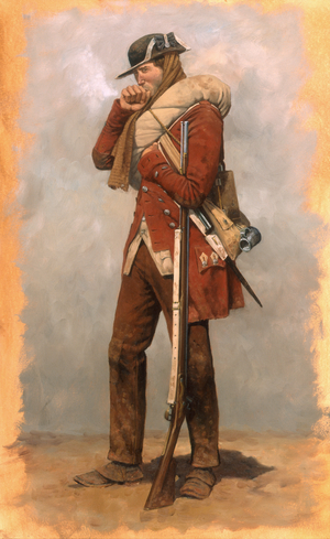 Guilford Courthouse, British Infantryman, 2001 (oil on linen)
