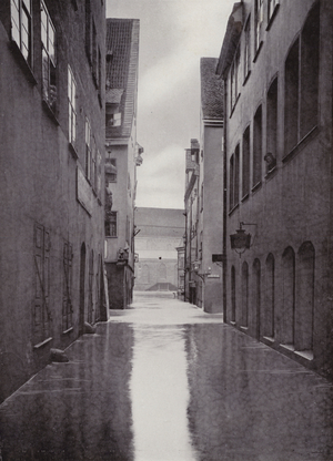 Flooding in Nuremberg, 5 February 1909 (b/w photo)