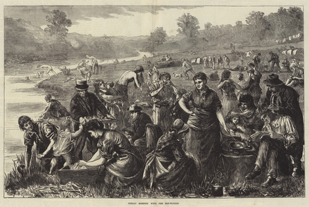 Sunday Morning with the Hop-Pickers (engraving)