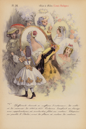 French fashion: 1840 a 1850, Louis-Philippe (colour litho)