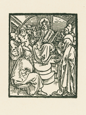 Jesus among the Doctors, 1510 (woodcut)