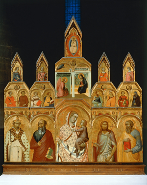 Polyptych with Madonna and Saints and the four Evangelists …