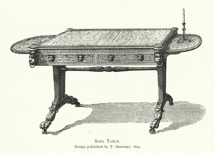 Sofa Table (coloured engraving)
