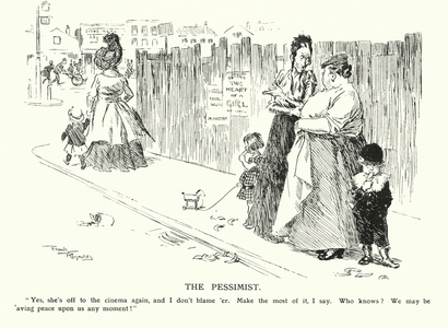 Cartoon by Frank Reynolds (colour litho)