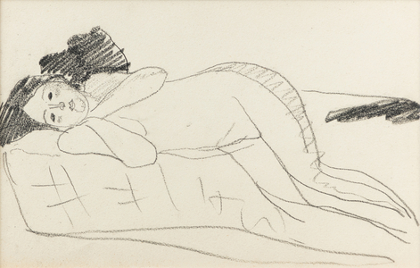 Nude woman, (pencil on paper)