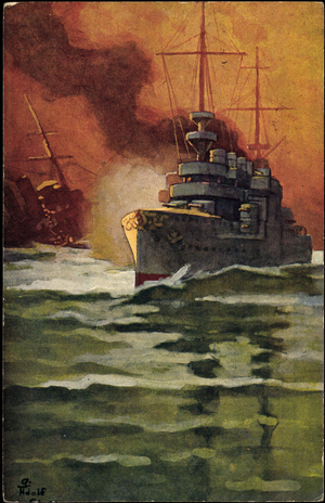Artist Adolf, G., Warship Emden, Shemchug