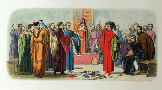 Albemarle and Fitzwalter quarrel over the murder of the Duke of Gloucester