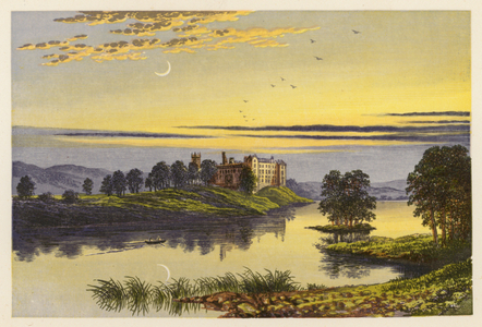 Scottish Loch Scenery: Linlithgow Loch (colour litho)