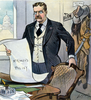 Theodore Roosevelt taking over the duties of president, 1901