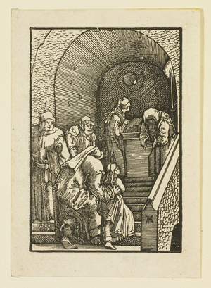 The Presentation of the Virgin in the Temple (woodcut) 