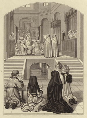 Elevation of the Host, date about 1500 (engraving)