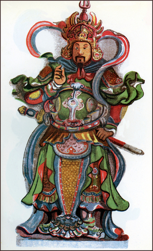 Vietnam: A door guardian, Forbidden City, Hue, c. 1930.