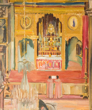 Interior of the Armenian Church, 1925 (oil on canvas)