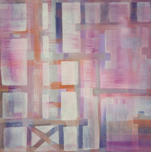 Shoji Screen Composition pink, 2014 (oil on wood)