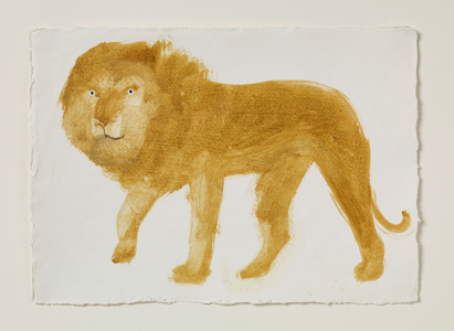 Lion 2, 2016 (oil on paper)
