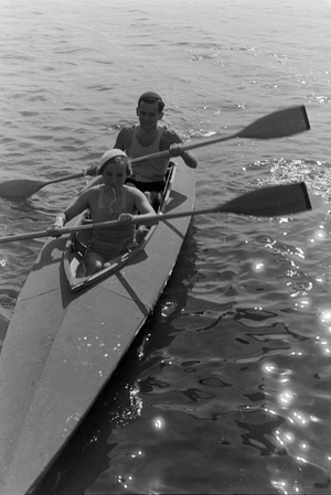 Vacation at the Baltic Sea, Germany 1930s (b/w photo)