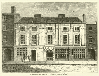 Shaftesbury House, from a print of 1810 (engraving)