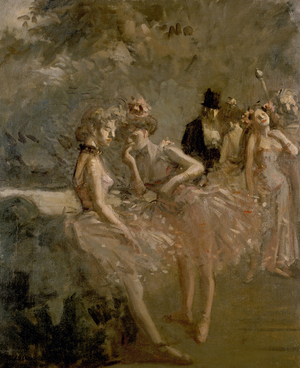 Scene in the Wings of a Theatre, c. 1870 - 1900 (oil on canvas)