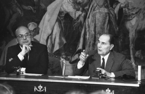Bettino Craxi and Francois Mitterrand, 1984 (photo)