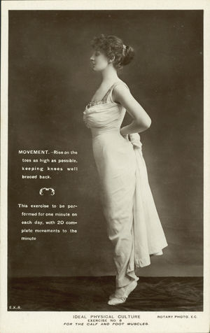 Ideal Physical Culture, Exercise No 8, For the Calf and Foot Muscles (b/w photo)