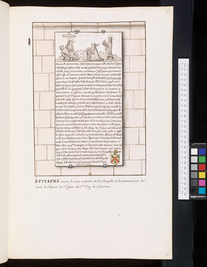 Monuments and epitaphs in the churches of Beauvais, Chartres, Vendôme, c.1700 (drawing)