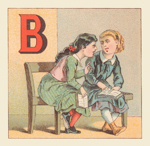 B : bavardage - Le bavardage au contraire, retarde souvent celles qui se croient plus avancees que leurs petites camarades.