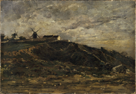 The windmills of Montmartre; north side, 1865 (oil)