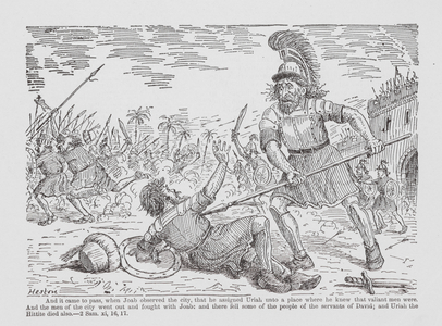 One of Watson Heston's Old Testament Stories Comically Illustrated (litho)