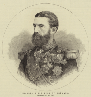 Charles, First King of Roumania (engraving)