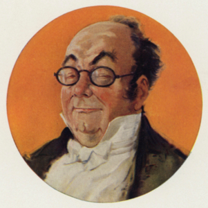 Mr Pickwick (colour litho)