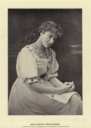 Miss Evelyn Field-Fisher (b/w photo)