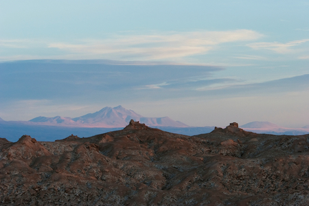 Valle De La Luna (Moon Valley) In The Cordillera De La Sal At Dusk (photo)