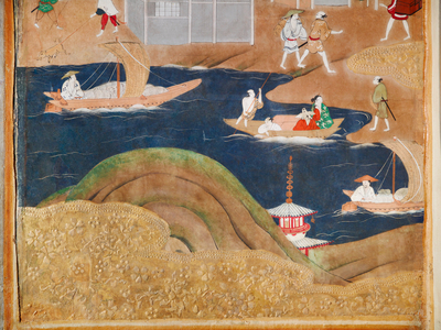 Osakazu Byobu - Japanese eight-panel folding screen (painting)